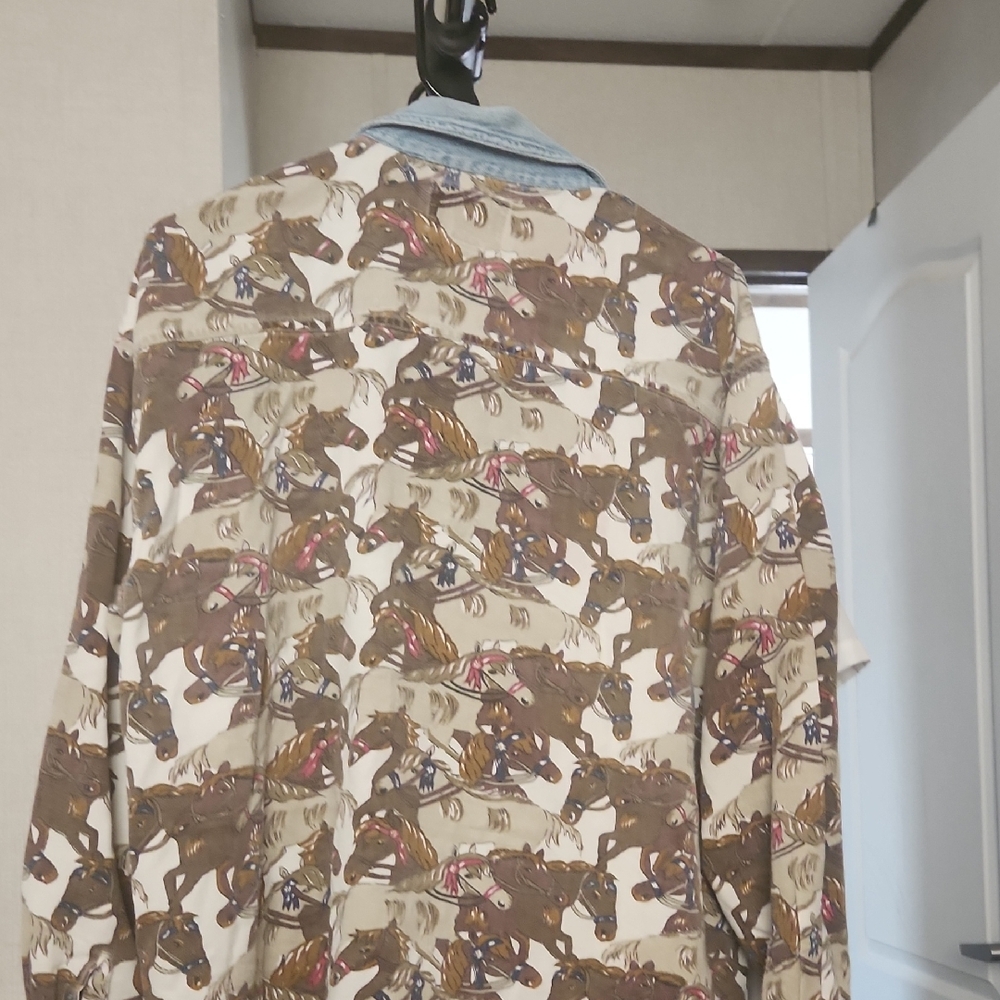 Men's Horse Pattern Shirt Jacket